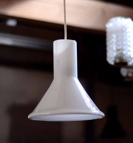 デンマーク製 Holmegaard P&T Pendel ペンダントライト ホワイトガラス 北欧 ランプ 照明 ヴィンテージ ホルムガード アンティーク