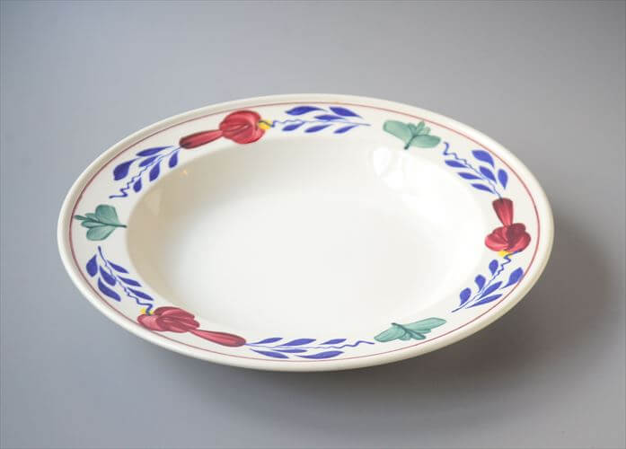 ベルギー製 BOCH ボッホ BOERENBONT 24cm スーププレート 深皿 お皿 陶器 アンティーク ヴィンテージ_241119
