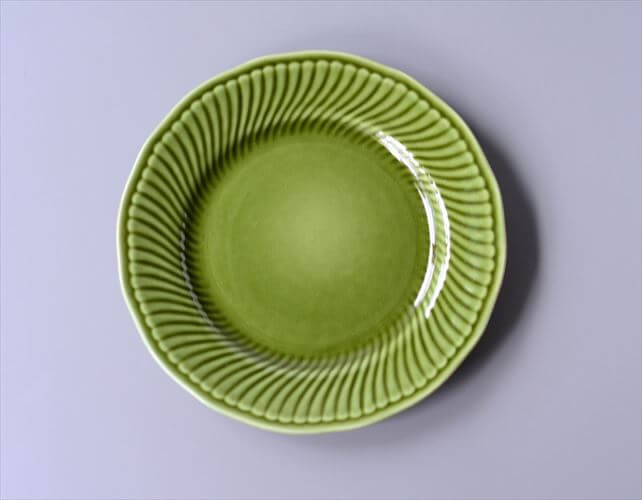 1960年代 ベルギー製 BOCH ボッホ Trianon Olive Green 19cm プレート お皿 トリアノン 磁器 アンティーク ヴィンテージ_250212