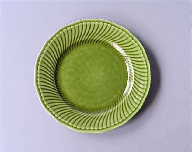1960年代 ベルギー製 BOCH ボッホ Trianon Olive Green 19cm プレート お皿 トリアノン 磁器 アンティーク ヴィンテージ_250212