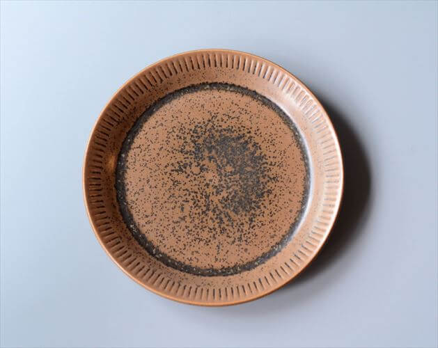 デンマーク製 KNABSTRUP Noddebo ブラウン 17.5cm プレート お皿 ナブストラップ Johannes Hansen 北欧 食器 ヴィンテージ_250402