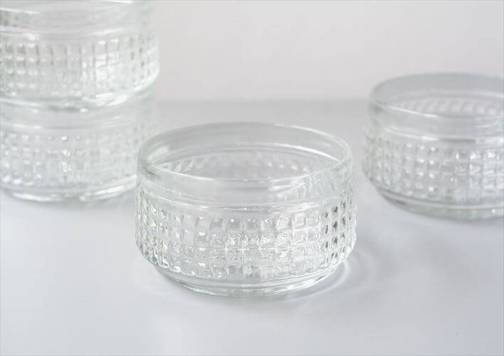 フィンランド製 Riihimaen Lasi Lappi ガラス デザートボウル 10cm 1970～90年 リーヒマエンラシ 北欧 ヴィンテージ_250708