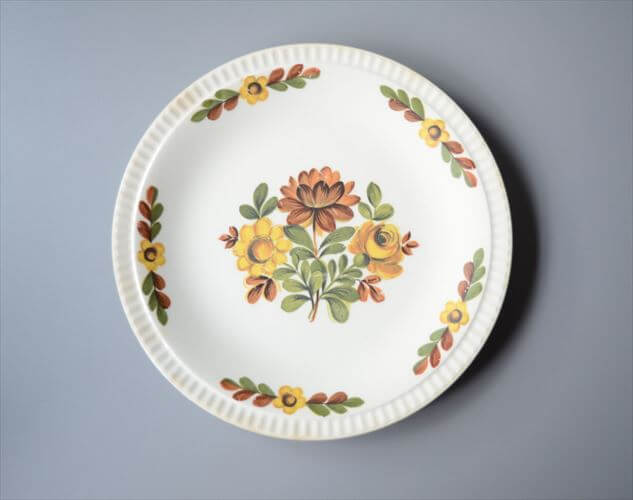 1950～60年代頃 ベルギー製 BOCH ボッホ Delta Asteriola 19cm プレート お皿 磁器 陶器 アンティーク ヴィンテージ_250731