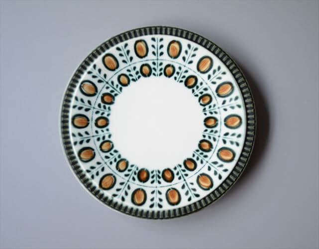 ベルギー製 ヴィンテージ BOCH NOIX 19cm プレート ボッホ ノア お皿 磁器 陶器 アンティーク 食器 ヨーロッパ_251008