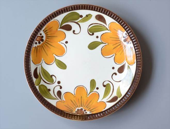 ベルギー製 ヴィンテージ BOCH PARADISO 22.5cm プレート ボッホ パラディソ お皿 磁器 陶器 アンティーク 食器_251029