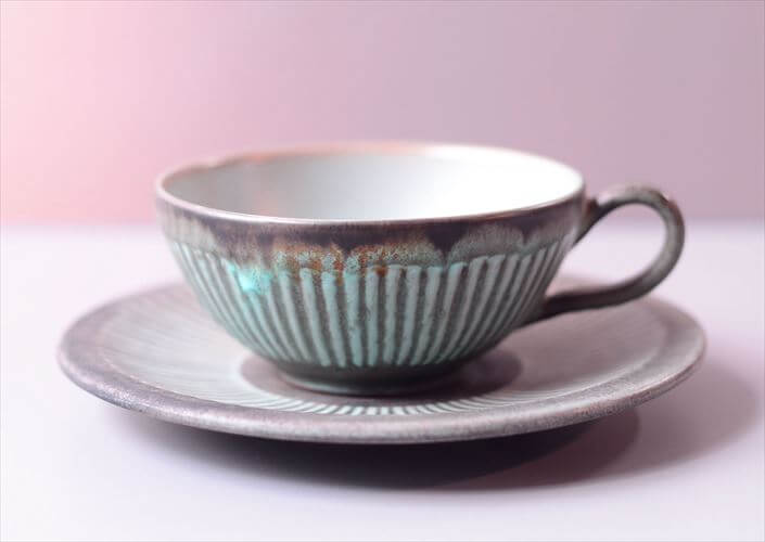 デンマーク製 LOVEMOSE カップ&ソーサー ロウエモーズ Grasten 北欧 陶器 アンティーク ヴィンテージ_260304