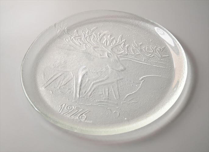 Humppila 1976年 ガラスプレート 25cm お皿 フンピラ クリスマス アニバーサリープレート 北欧 ヴィンテージ_260309