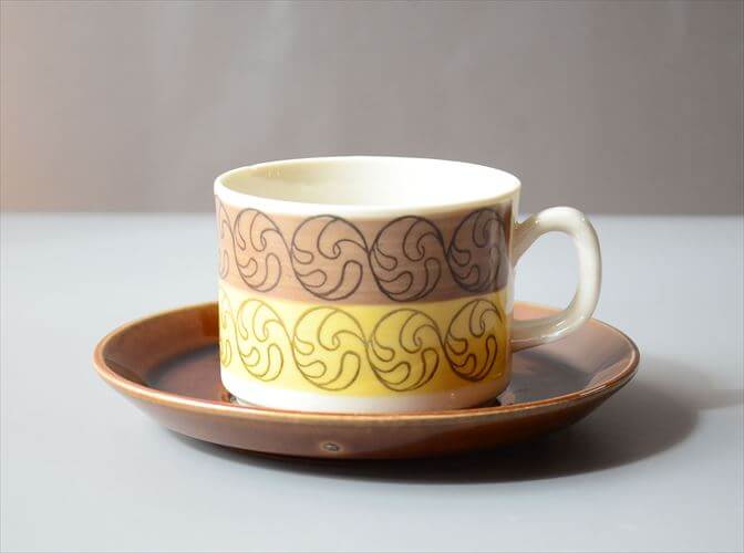 スウェーデン製 Gefle EK カップ＆ソーサー ゲフレ エーク Upsara Ekeby 北欧食器 磁器 陶器 アンティーク_260312