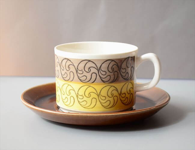 スウェーデン製 Gefle EK カップ＆ソーサー ゲフレ エーク Upsara Ekeby 北欧食器 磁器 陶器 アンティーク_260312