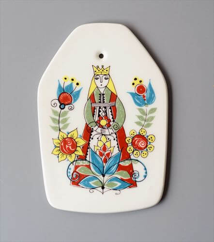 ノルウェー製 Figgjo Saga かわいいチーズボード 陶板 オブジェ Turi Gramstad Oliver 北欧 ヴィンテージ アンティーク