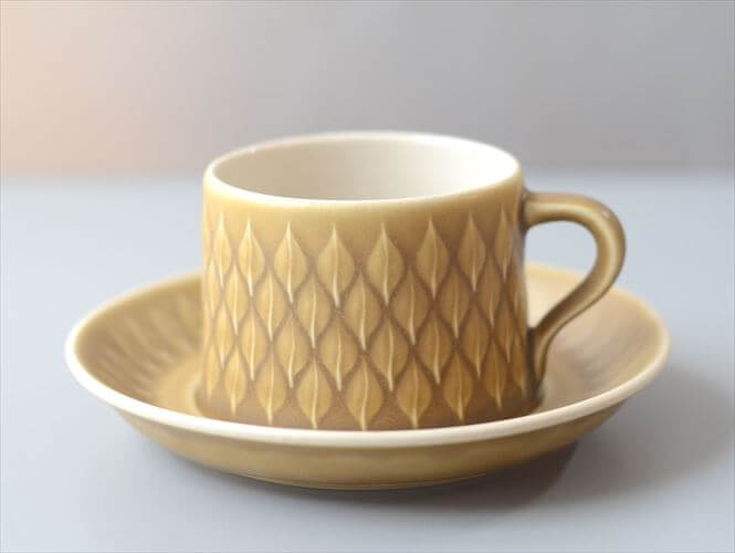 デンマーク製 クイストゴー レリーフ カップ&ソーサー relief B&G Bing & Grondahl J.H.Quistgaard 北欧ヴィンテージ _260513