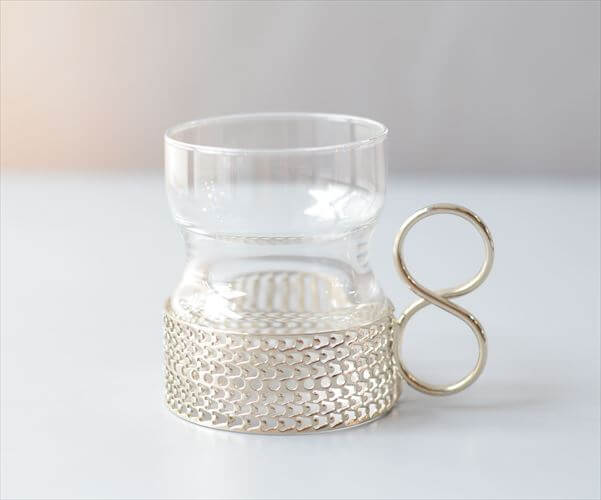 iittala イッタラ Tsaikka ツァイッカ グラスカップ クリア×シルバー ホルダー ガラス 北欧 ヴィンテージ_260522