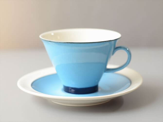 ARABIA アラビア Harlekin Turquoise カップ&ソーサー ハレキン Inkeri Leivo 北欧食器 フィンランド ヴィンテージ_260616