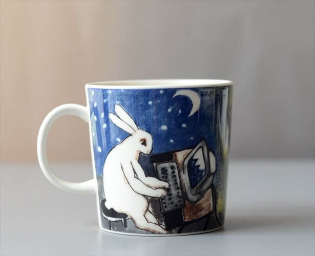 ARABIA Helja Liukko-Sundstrom 2000年 Computer Bunny マグカップ アラビア ヘルヤ PCバニー ウサギ フィンランド 北欧 ヴィンテージ