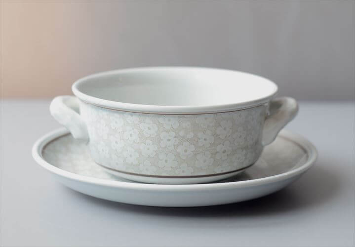 ドイツ製 VILLEROY&BOCH Dalarna 両手付きスープボウル＆ソーサー ビレロイ＆ボッホ ダラーナ 陶器 ヴィンテージ_260915