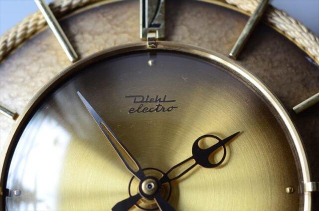 ドイツ製 Diehl 真鍮 吊り下げ壁時計 壁掛け ミッドセンチュリー