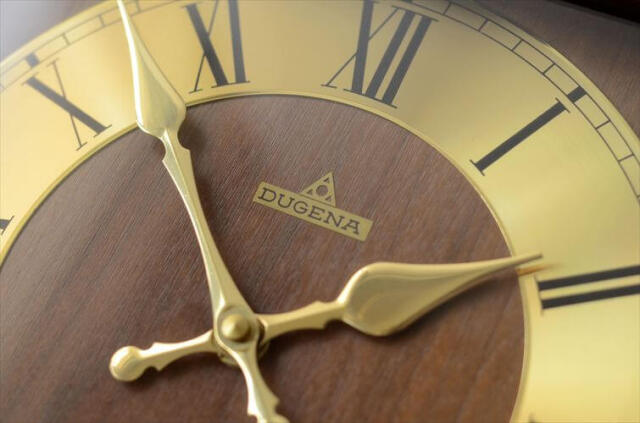ドイツ製 Dugena 木製のオクタゴンフレーム 壁時計 ドゥゲナ ウッド 壁掛け時計 ヴィンテージ
