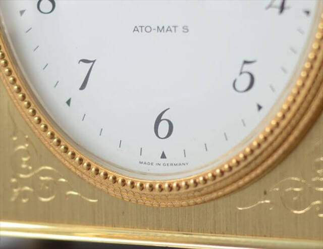 ドイツ製 Junghans 真鍮 置き時計 ユンハンス ブラス デスククロック 電池式 ミッドセンチュリー ヴィンテージ