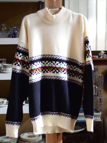 USA製 90年代 LeTigre ネイティブ柄ニット セーター サイズXL ルティグレ アメリカ古着 ヴィンテージ