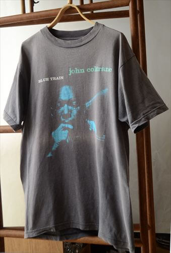 希少! 00's初頭 John Coltrane Blue Train Tシャツ サイズM ジョンコルトレーン ブルートレイン Jazz Gear Incを彷彿