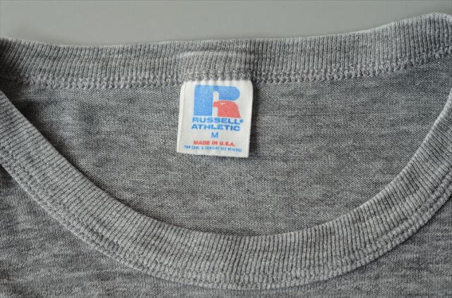 80'sヴィンテージ バスケットボール Tシャツ サイズM レーヨン使用のグレー杢ボディ PONYロゴ USA製 RUSSELL