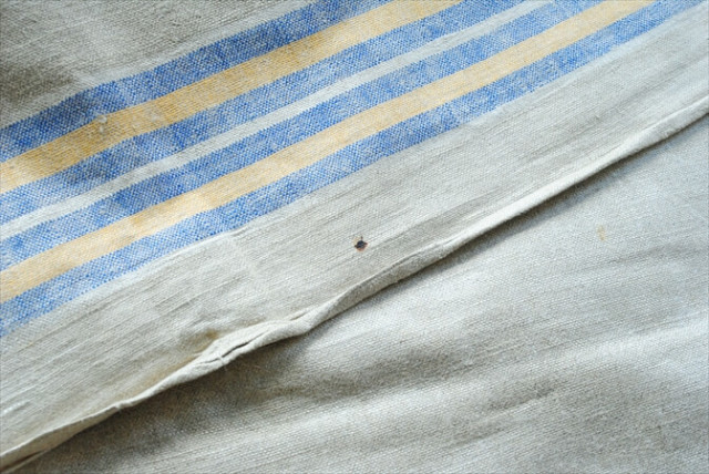 ドイツ アンティーク リネン マングルクロス 希少カラー 290x92cm 大判サイズ ヴィンテージ ファブリック テキスタイル