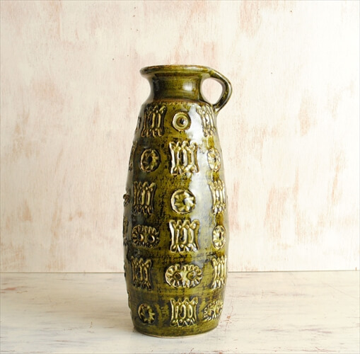 西ドイツ製 ヴィンテージ Spara 陶器の花瓶 Fat Lava 花器 一輪挿し ミッドセンチュリー期 フラワーベース アンティーク 2630