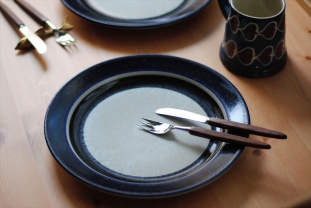 ノルウェー製 Martha チークハンドル フォークとナイフセット 18cm 北欧 カトラリーチーク材 アンティーク