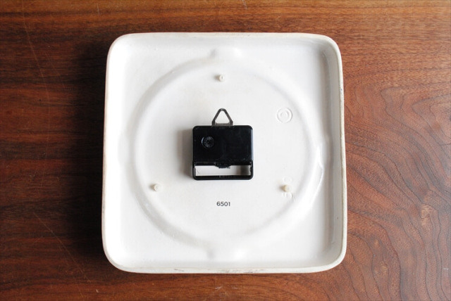 ドイツ製 MEBUS 花柄ペイントの壁時計 電池式 壁掛け時計 セラミック キッチンクロック アンティーク