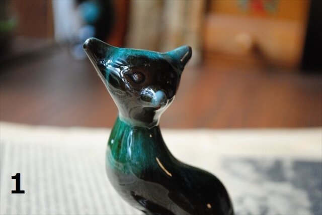 カナダ製 BLUE MOUNTAIN POTTERY 陶器 アニマル オブジェ 5種の中からお選びください イヌ ネコ リス 魚 シカ