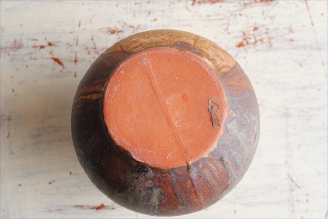 ドイツから ヴィンテージ 小ぶりな陶器の花瓶 花器 Art pottery フラワーポット 一輪挿し フラワーベース ミッドセンチュリー_230712