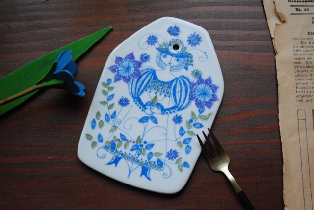 ノルウェー製 Figgjo Lotta チーズボード 陶板 フィッギオ ウォールプレート 壁掛け陶器  北欧 ヴィンテージ_231102