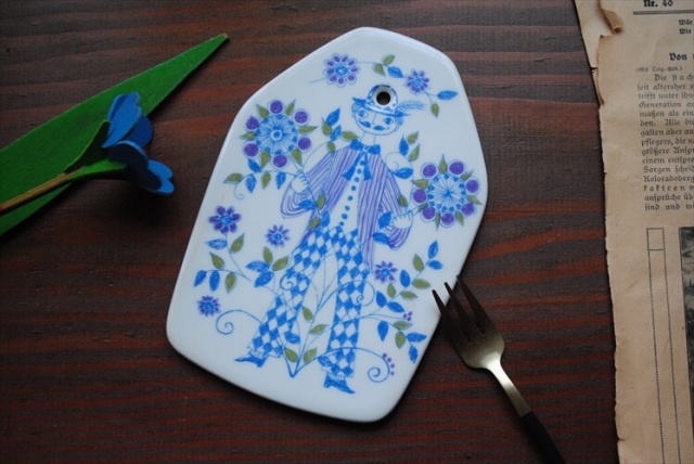 ノルウェー製 Figgjo Lotta チーズボード 陶板 フィッギオ ウォールプレート 壁掛け陶器  北欧 ヴィンテージ_231102