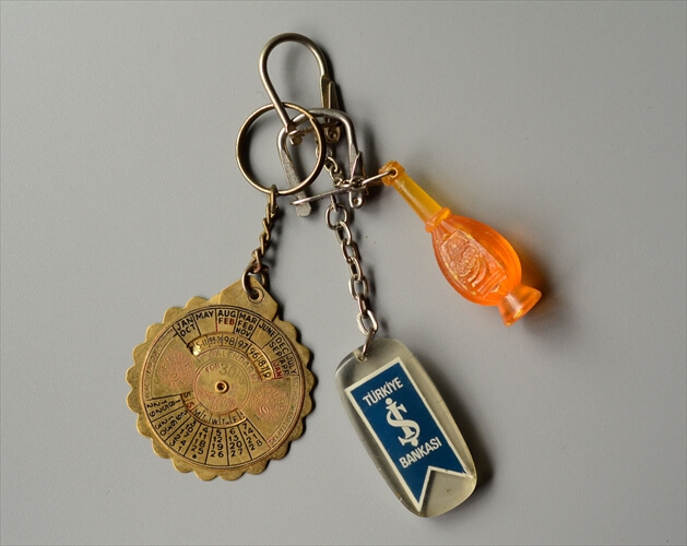 ヨーロッパから ヴィンテージキーホルダー 3個セット Vintage keychain アンティーク_240313