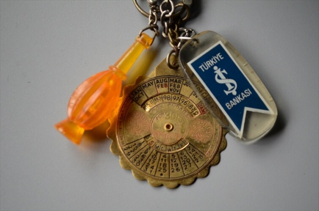 ヨーロッパから ヴィンテージキーホルダー 3個セット Vintage keychain アンティーク_240313