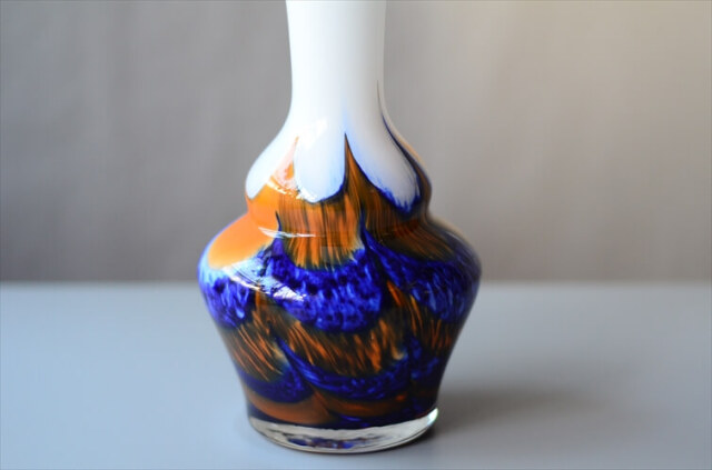 1970年代 イタリア製 Carlo Moretti Murano ガラスの花瓶 26cm高 