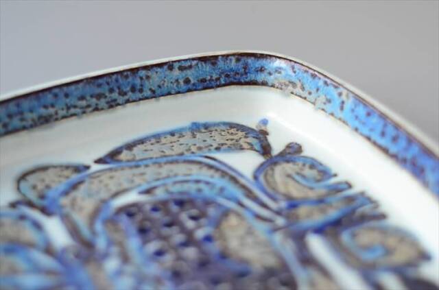 Royal Copenhagen Fajance Tenera スクエアトレー 17cm プレートロイコペ ロイヤルコペンハーゲン 北欧 ヴィンテージ_240621