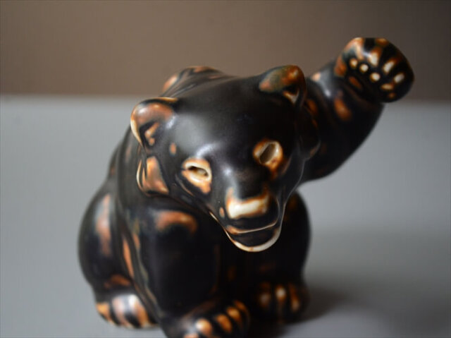 Royal Copenhagen 陶器 くまのオブジェ Knud Kyhn ロイコペ ロイヤルコペンハーゲン ディスプレイ 北欧 ヴィンテージ_240627
