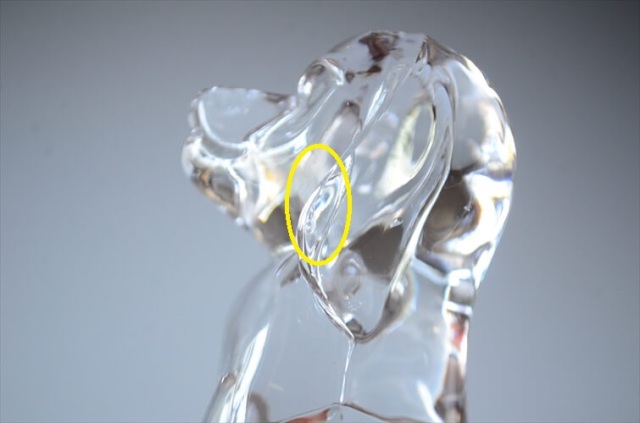 ドイツから ガラスのイヌ オブジェ フィギュア 置物 犬 インテリア