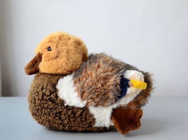 ドイツ製 Steiff かわいいカルガモ シュタイフ ぬいぐるみ 鴨 カモ 