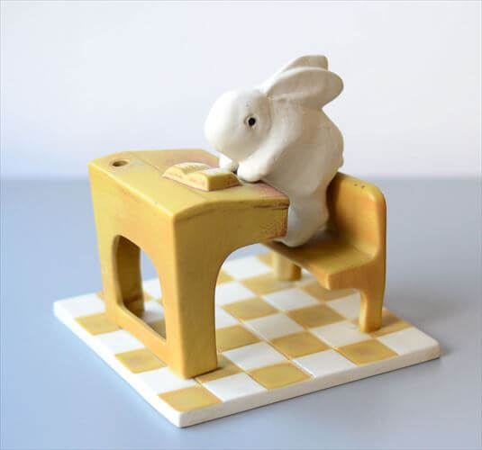 Arabia Helja Liukko-Sundstrom Bunny School フィギュア アラビア ヘルヤ リウッコ ウサギの学校 フィンランド 北欧