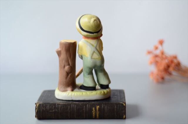 ドイツから木を切る男の子 陶器フィギュア Goebel Hummel フンメルを