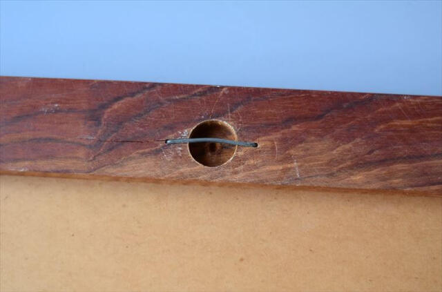 デンマーク製 1960-70年代 チーク ウォールミラー 66x37cm 壁掛け鏡 スクエア 長方形 北欧 無垢 アンティーク