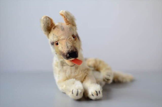 訳あり 1960-70年代 ドイツ製 Steiff くつろぐシェパード シュタイフ