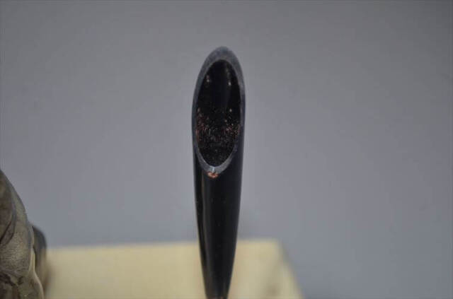 ドイツから オオカミが座るペン立て フィギュア オブジェ 置物 陶器 ヴィンテージ アンティーク_250219