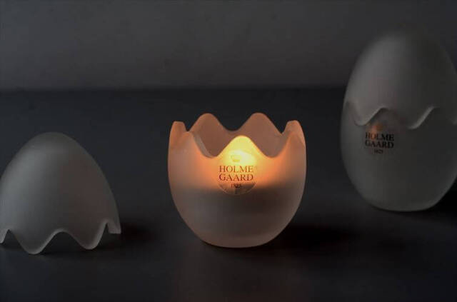 デンマーク製 Holmegaard ガラスのエッグカップ ホルムガード 小物入れ トレイ 北欧 ヴィンテージ アンティーク_250305