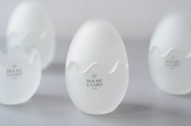 デンマーク製 Holmegaard ガラスのエッグカップ ホルムガード 小物入れ トレイ 北欧 ヴィンテージ アンティーク_250305