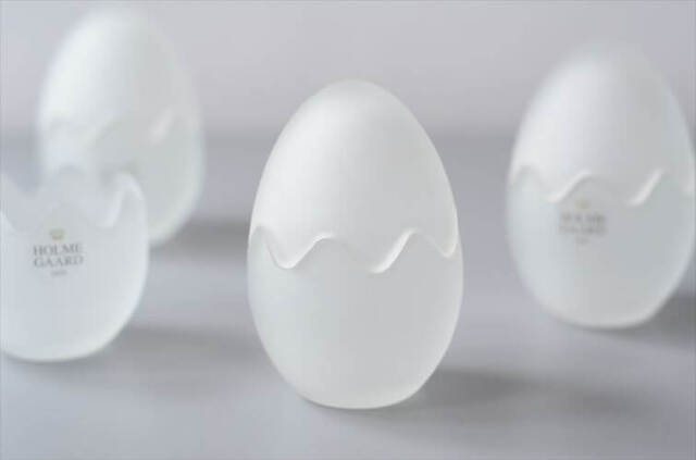 デンマーク製 Holmegaard ガラスのエッグカップ ホルムガード 小物入れ トレイ 北欧 ヴィンテージ アンティーク_250305