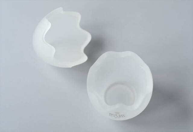 デンマーク製 Holmegaard ガラスのエッグカップ ホルムガード 小物入れ トレイ 北欧 ヴィンテージ アンティーク_250305