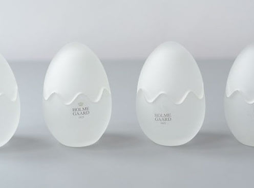 デンマーク製 Holmegaard ガラスのエッグカップ ホルムガード 小物入れ トレイ 北欧 ヴィンテージ アンティーク_250305